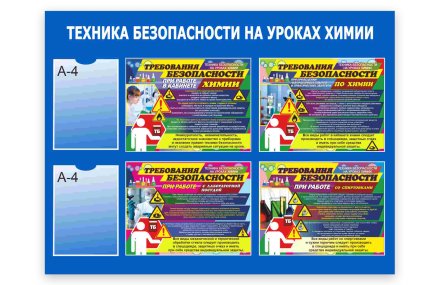 Стенд "Техника безопасности на уроках химии"