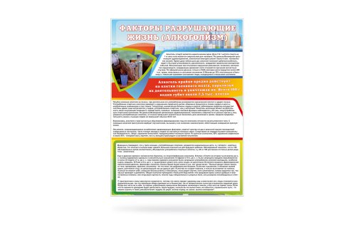 Стенд "Факторы разрушающие жизнь (Алкоголизм)"